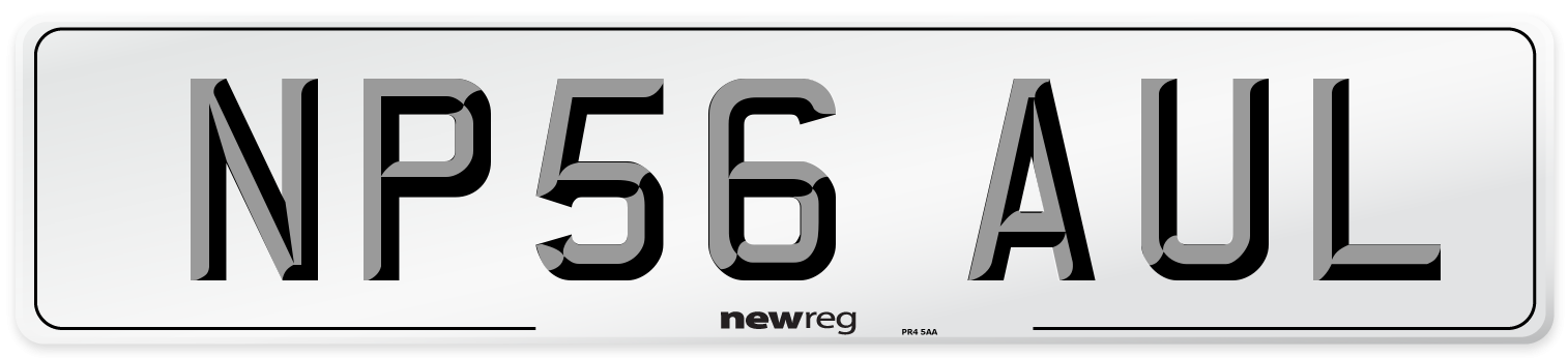 NP56 AUL Number Plate from New Reg